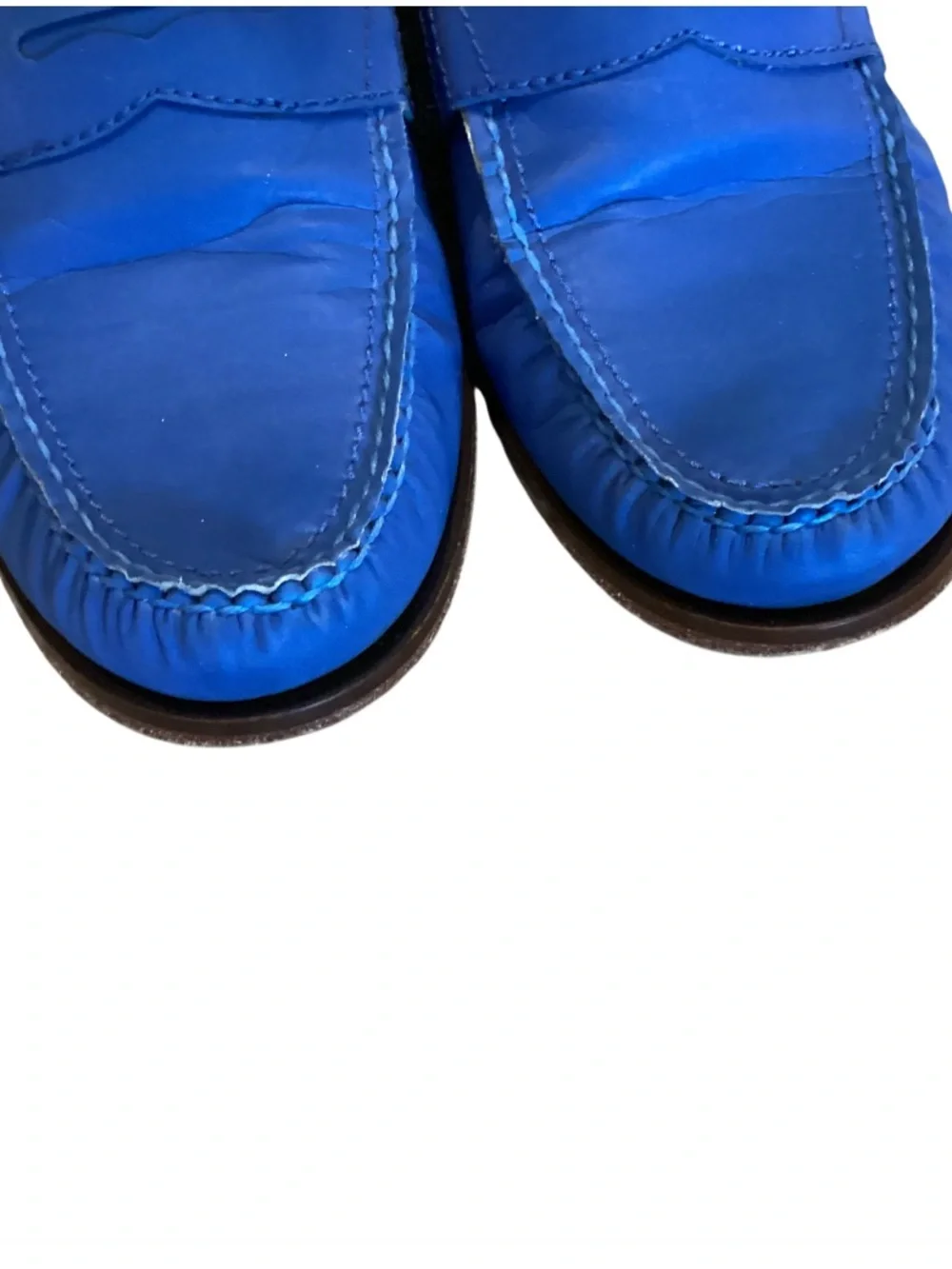 Cole Haan Nike Air Men's Vibrant Blue Leather Penny Loafers 9.5
